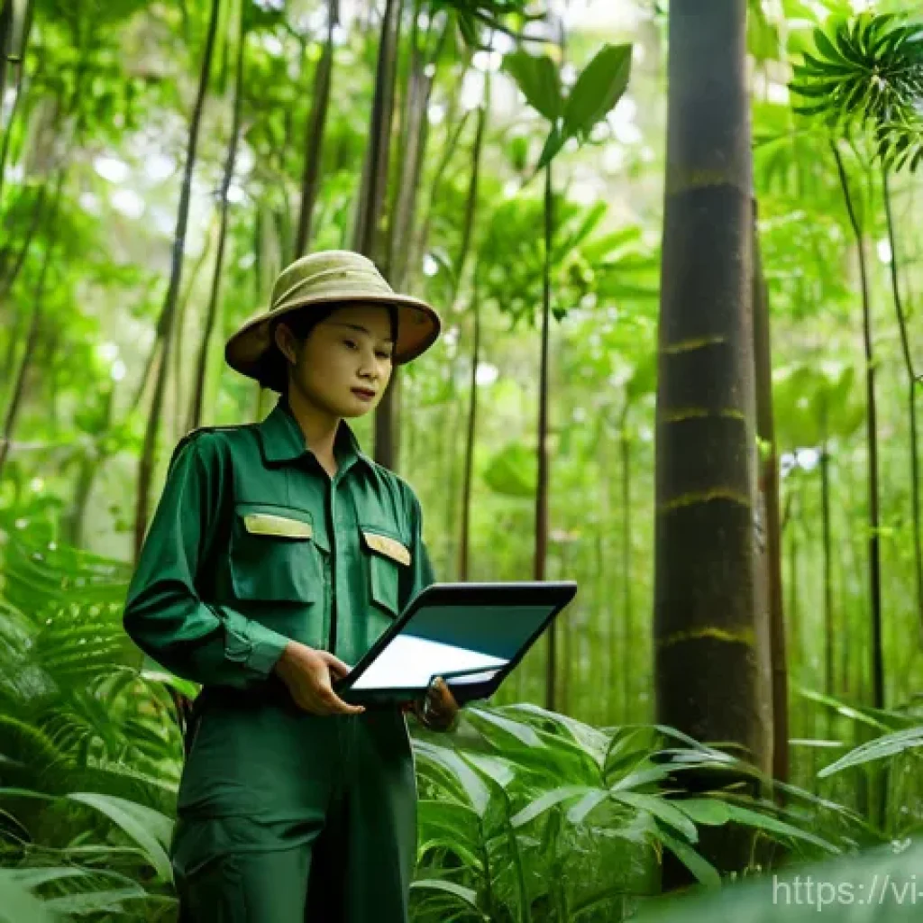 자연보호구역 모니터링과 환경 저널리즘 - **Prompt 1: High-Tech Forest Guardians of Vietnam**
    *   **Description**: A vigilant Vietnamese f...