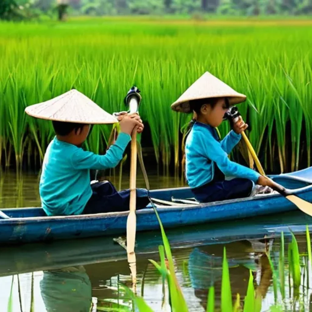 자연보호구역 자원 관리의 최선 사례 - **Community-Based Ecotourism in a Vietnamese Wetland National Park:**
    A vibrant, sun-drenched sc...