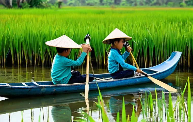 자연보호구역 자원 관리의 최선 사례 - **Community-Based Ecotourism in a Vietnamese Wetland National Park:**
A vibrant, sun-drenched sc...