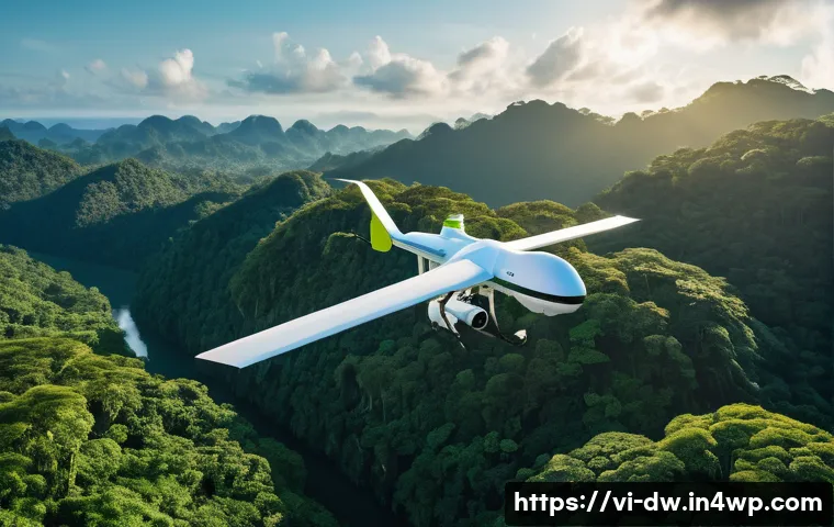 자연보호구역 모니터링의 미래 전망 - **Prompt 1: Vigilant Drone Guardian in Vietnamese Rainforest**
"A high-tech, subtly camouflaged ...