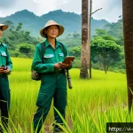 Home 18 자연보호구역 모니터링을 위한 기부 프로그램 - A vibrant community forest patrol scene in the Central Highlands of Vietnam: local villagers and vol...