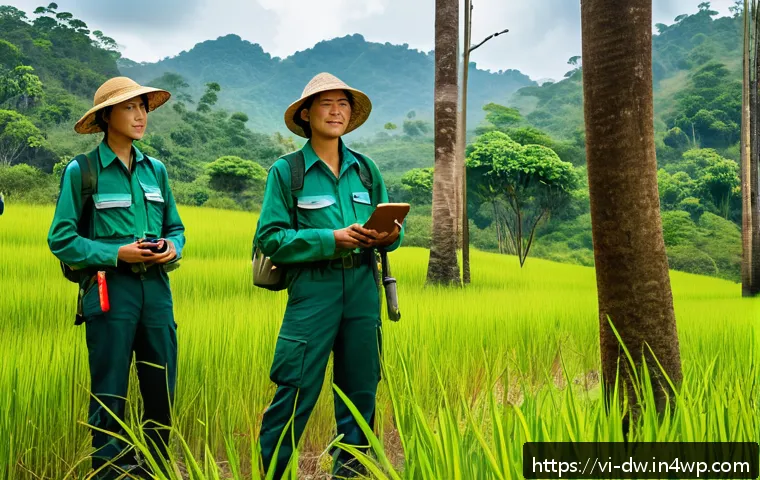 자연보호구역 모니터링을 위한 기부 프로그램 - A vibrant community forest patrol scene in the Central Highlands of Vietnam: local villagers and vol...